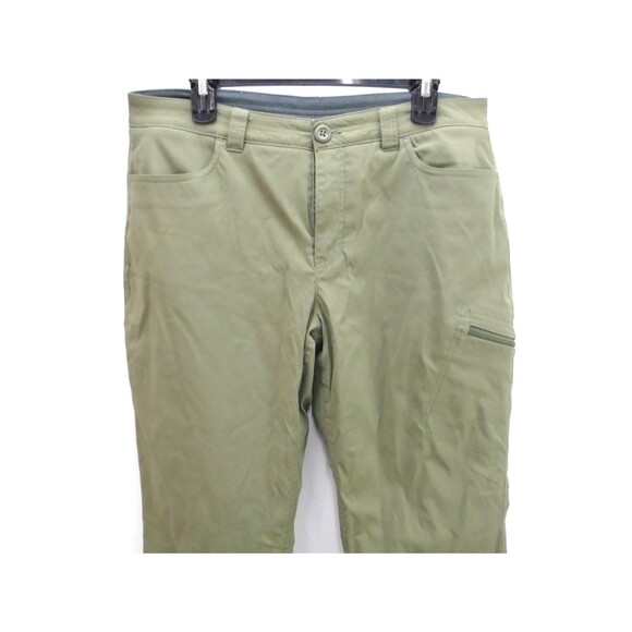 Eddie Bauer Pants Rainier Women Size 12 (34x32) Green Fleece Lined Jogger - Picture 2 of 11
